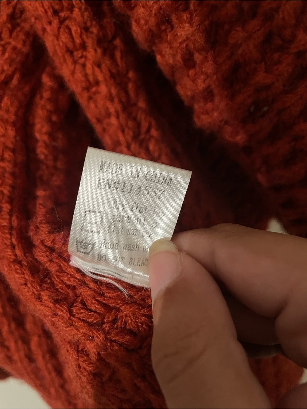 THML Anthropologie Rust Oversized Chunky Knit Cardigan S - Picture 6 of 7